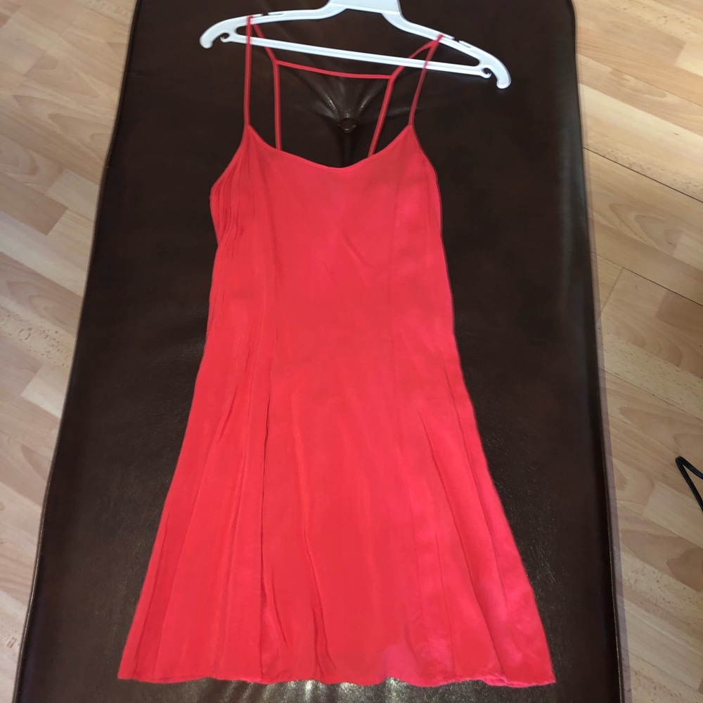 HM coral flare dress 2